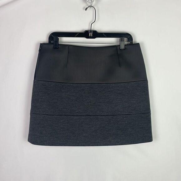 Brunello Cucinelli Grey Striped Mini Skirt - Picture 4 of 6